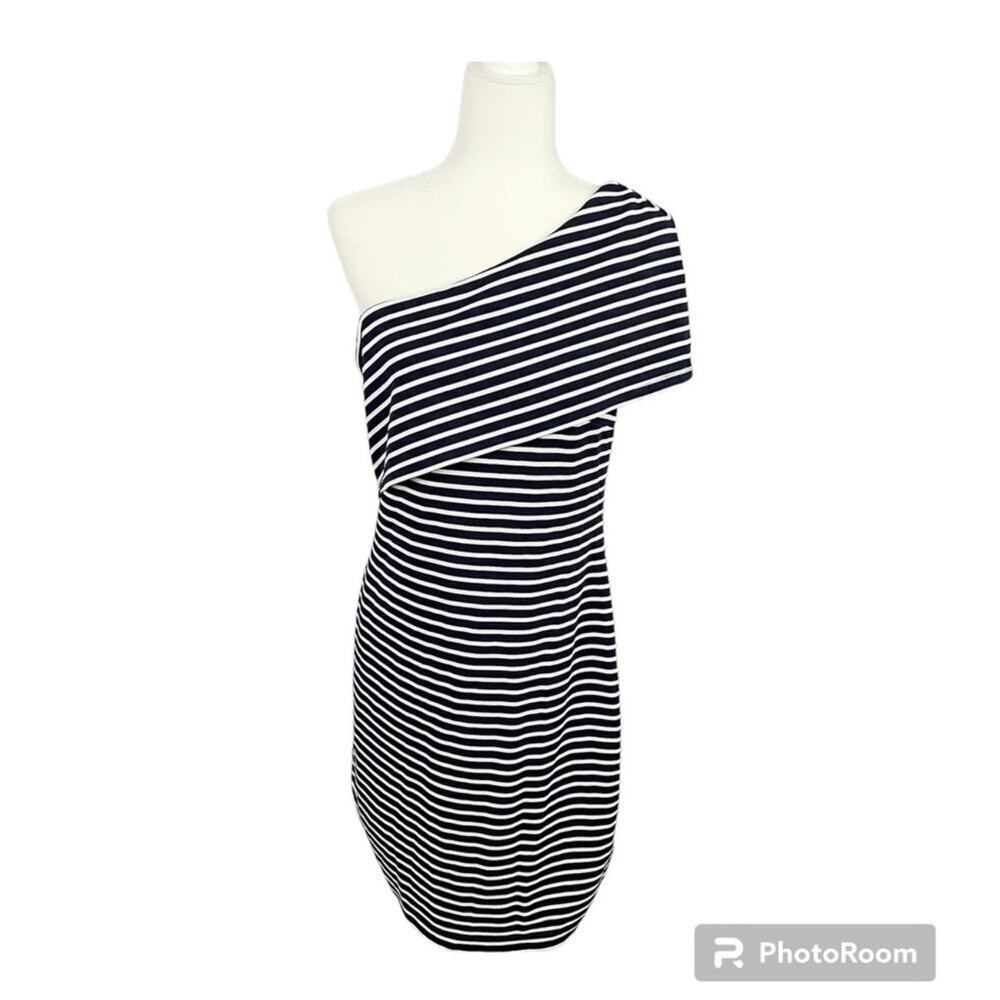 Anthropologie NWT Hutch Striped One Shoulder Dress